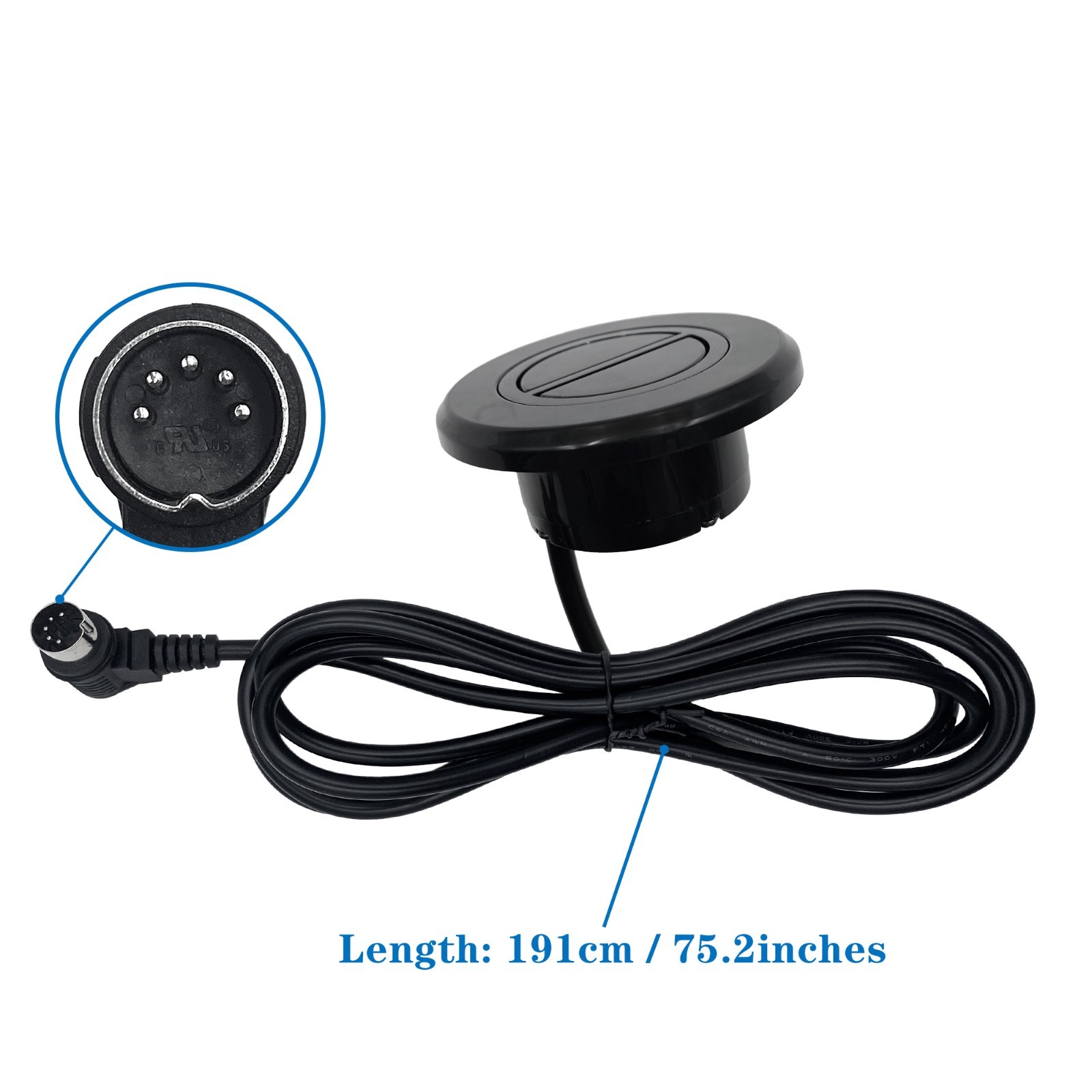 2 Set 2 Button 5 Pin Round Switch Hand Control Power Recliner Lift Chair Handset