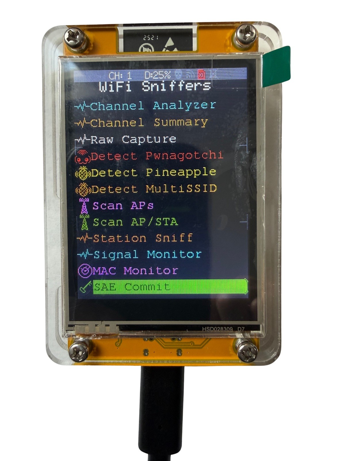 ESP32 CYD Marauder WiFi Bluetooth Sniffer Touch Screen w/ Case (NEW UPDATE)