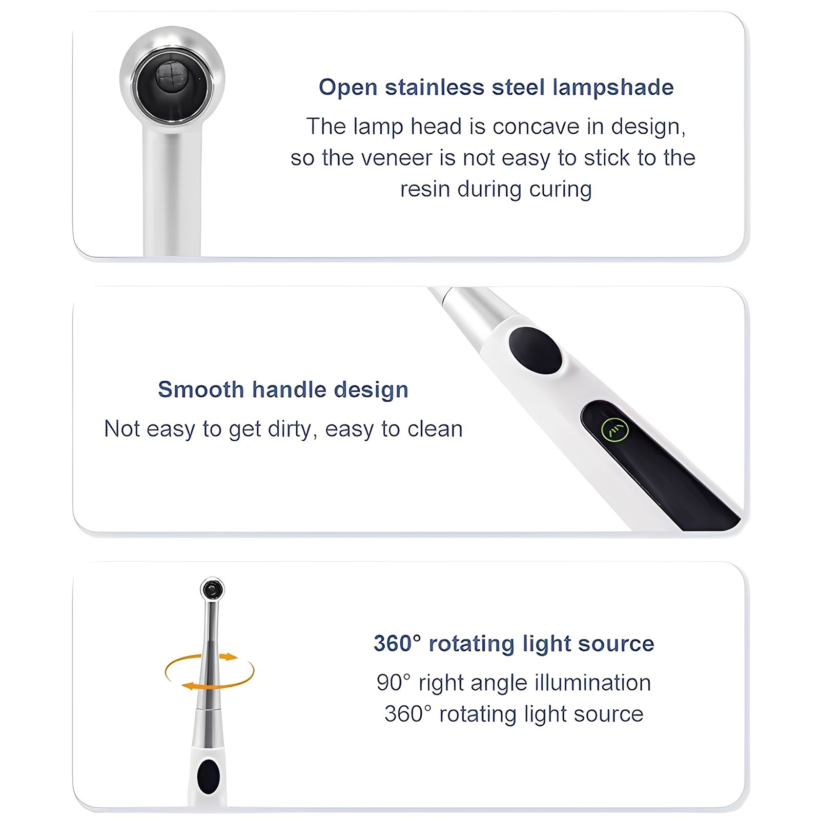 Dental Wireless Cordless LED Cure Curing Light Lamp 2400mw 5W Tool Resin 1 Sec