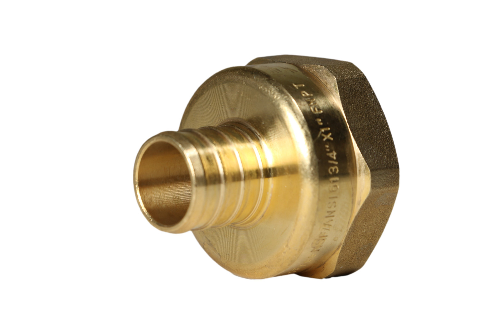 25 Pack XFITTING 3/4" Pex B X 1" Female NPT Adapter , Brass Crimp Fittings