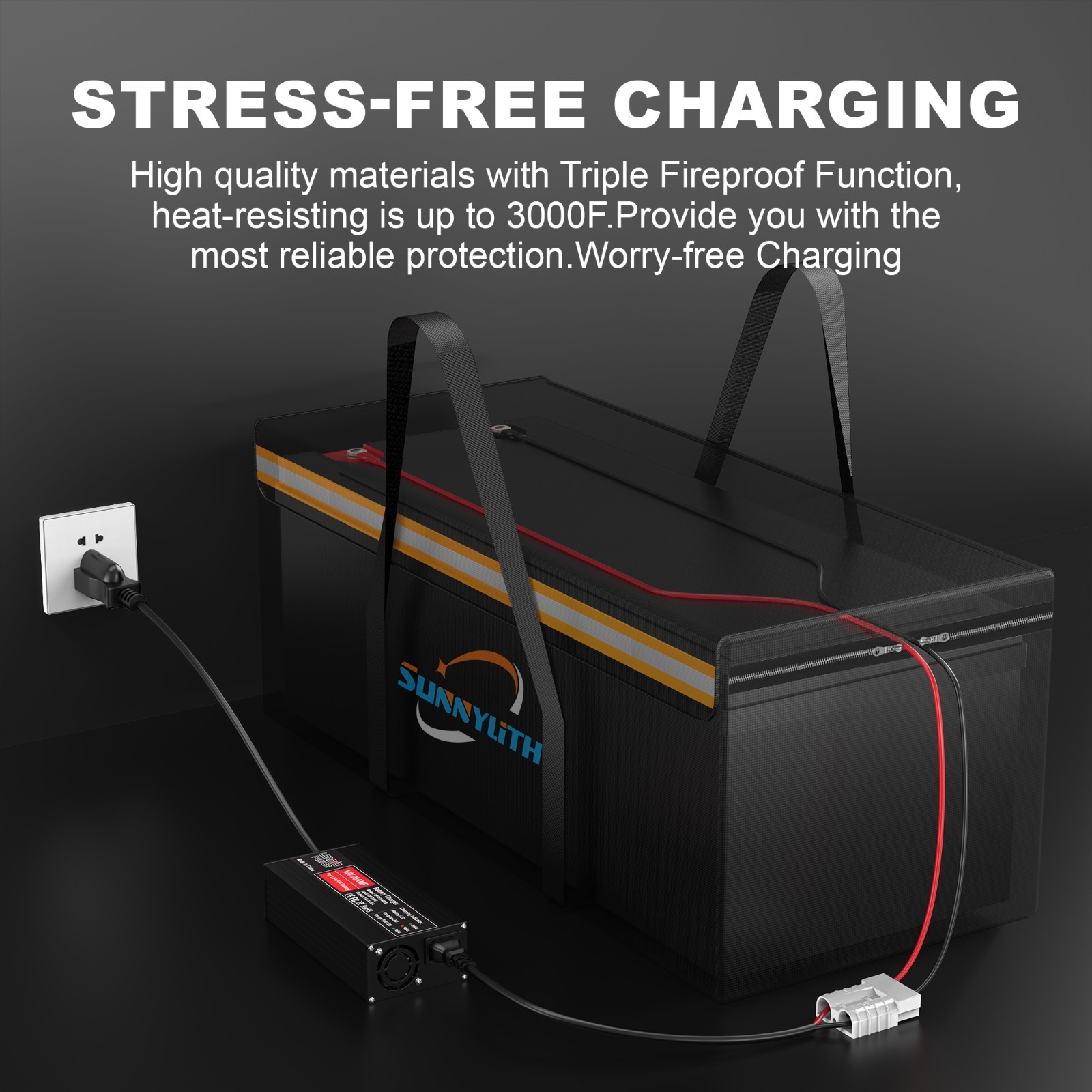 12V 200Ah Battery Safe Bag LiFePO4 Lithium Battery Fireproof Waterproof