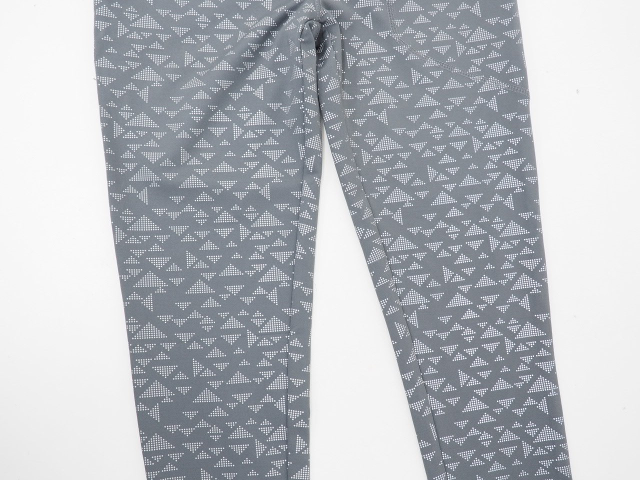 New! GOFLUO Cityglow Reflective Active Tights / Leggings Size L Gray High Vis