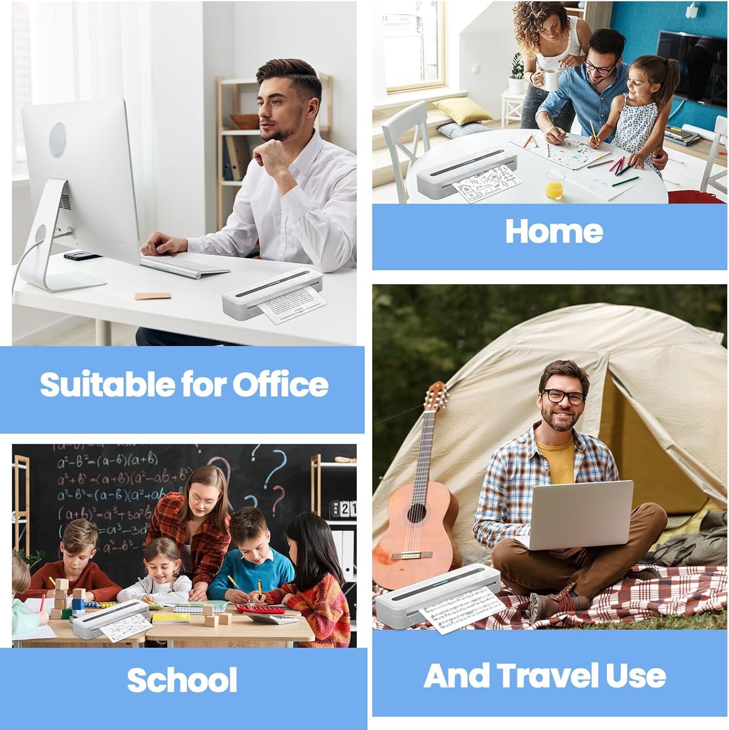 2 Rolls A4 Thermal Printer Paper 8.5x11" for M08F M832 M834 Portable Printer US