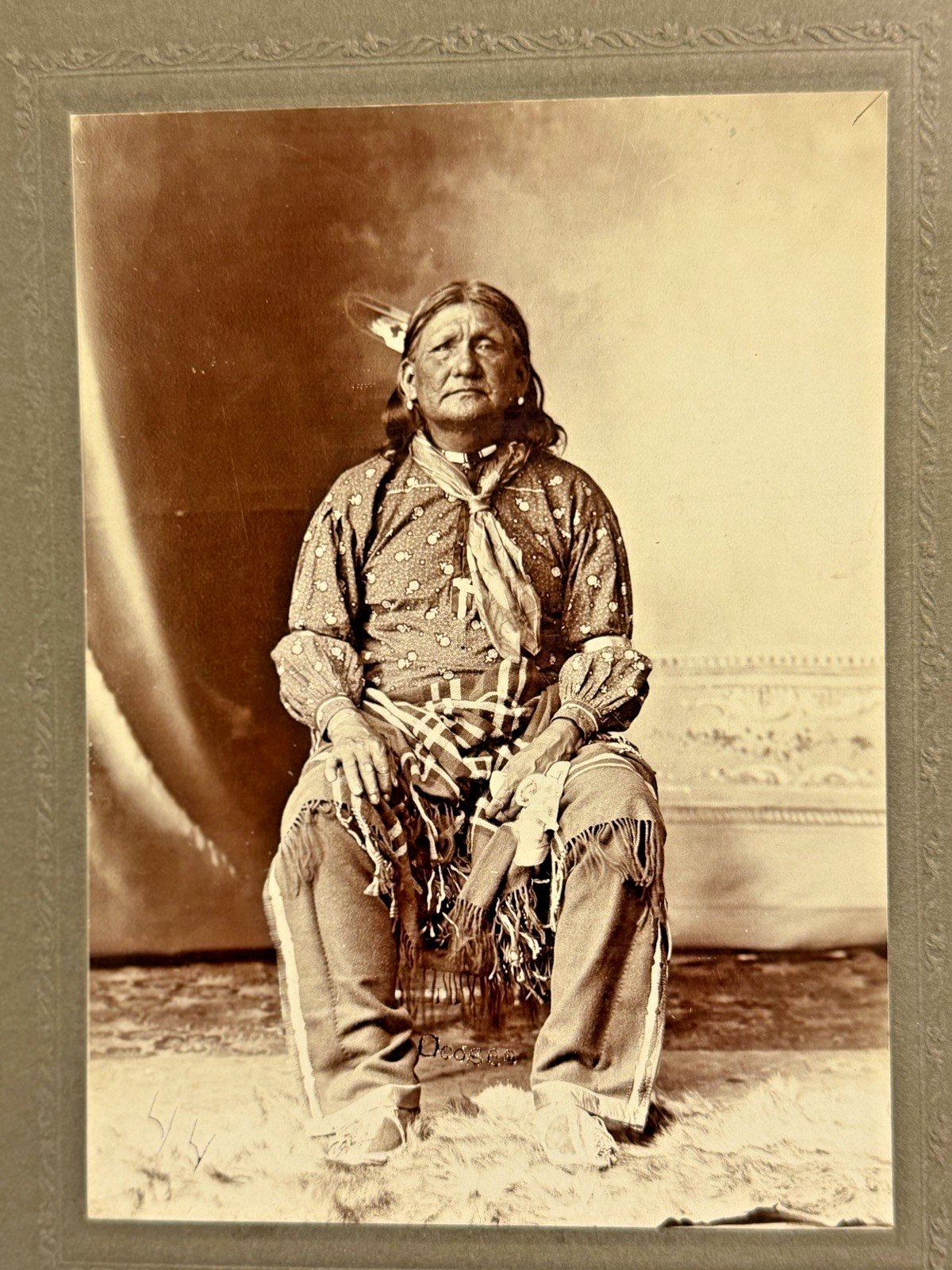 Native American Indian Cabinet Card of Red Cloud Cheif of Oglala Lakota (Sioux)