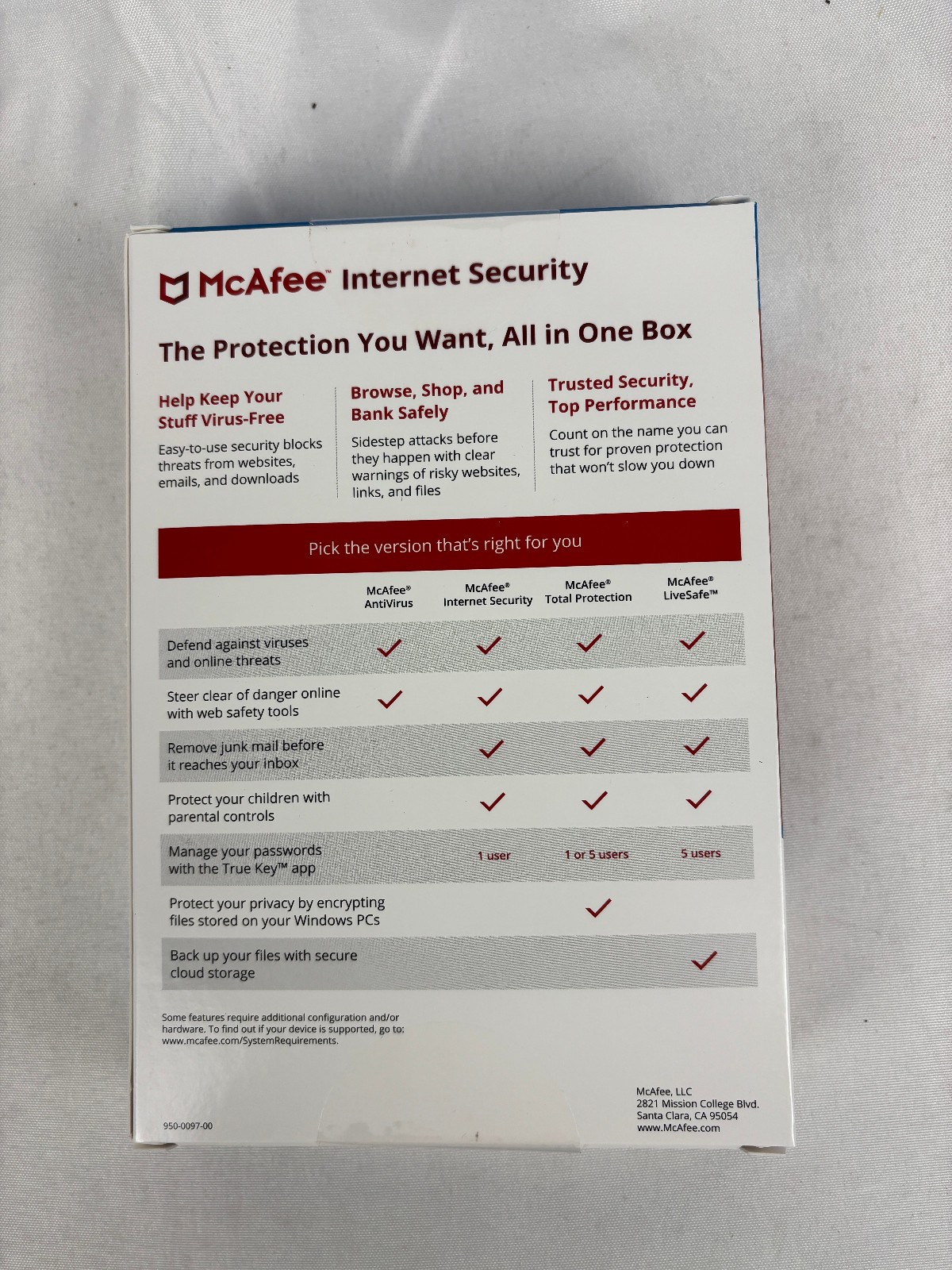 McAfee Total Protection 2026 3 Devices 1 Year Antivirus Security