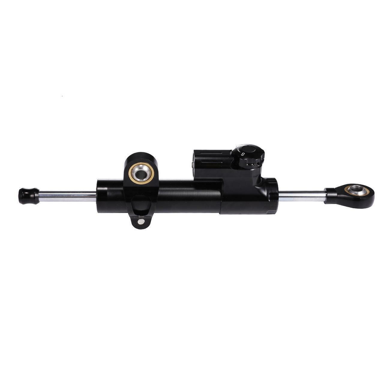 Motorcycle Adjustable Full Black Stabilizer Steering Damper For Suzuki Kawasaki
