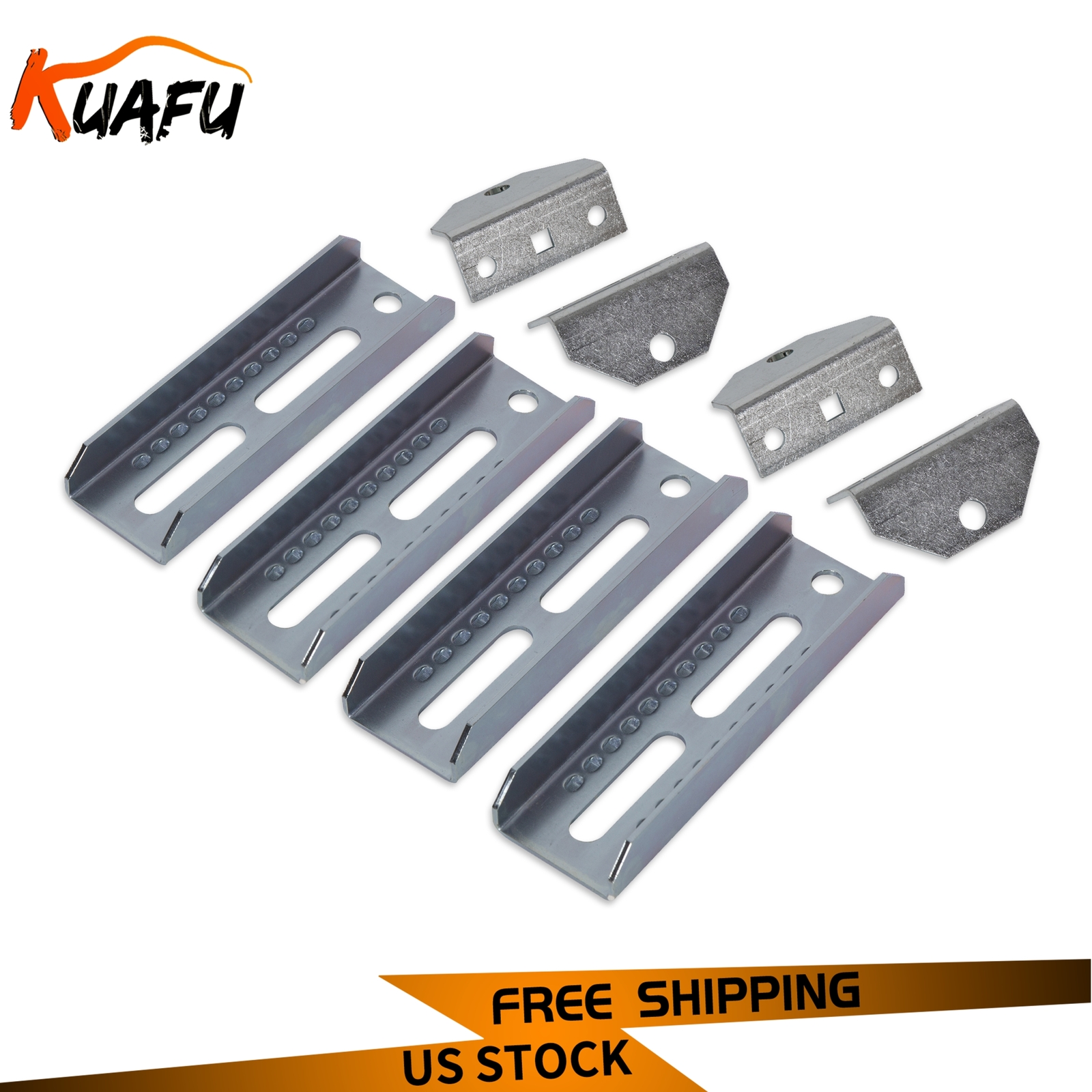 4PCS 8" Galvanized Swivel Top Bunk Bracket Kit for 2x4 Boat Trailer Crossmember