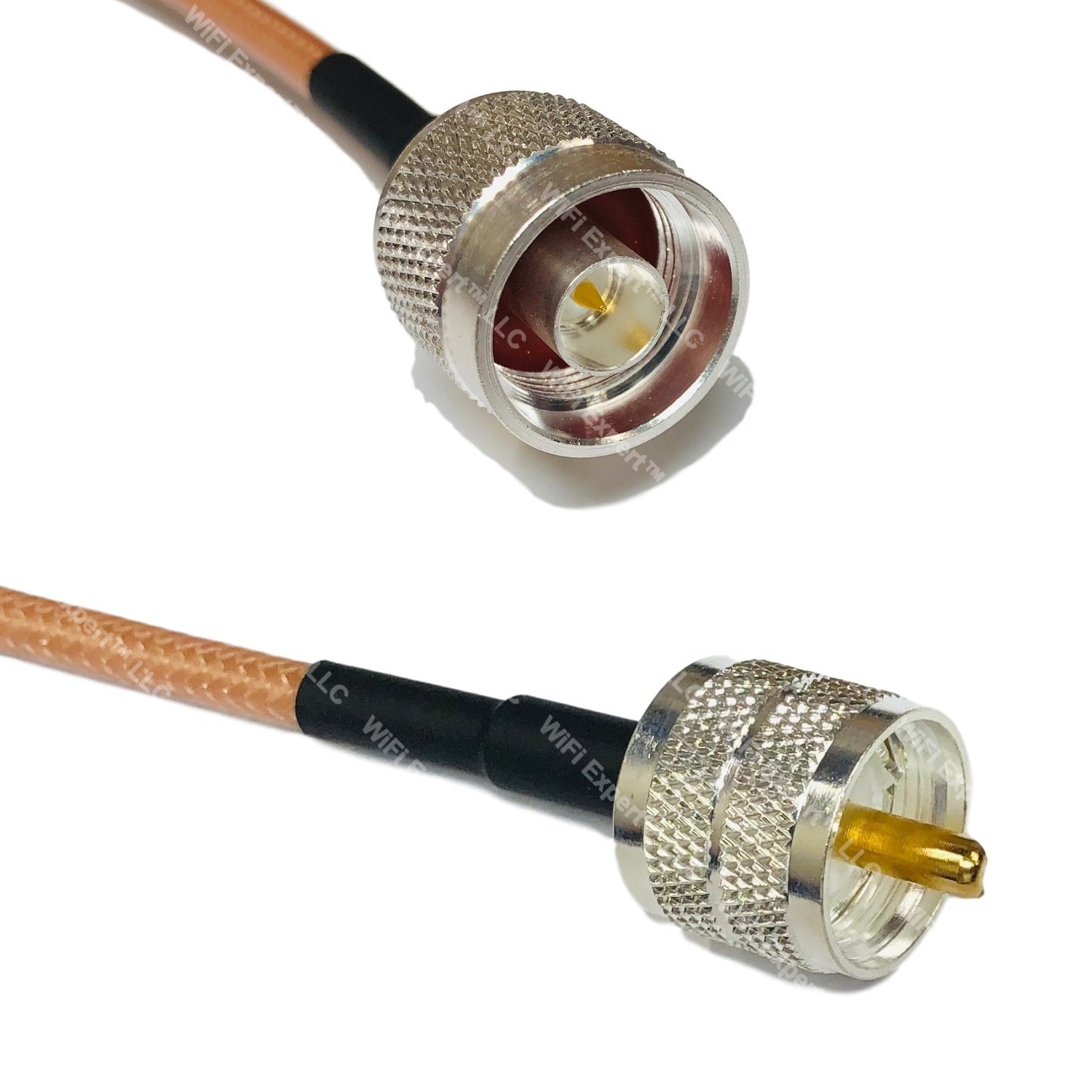 RG400 Silver N MALE to PL259 UHF Male Coax RF Cable USA Lot