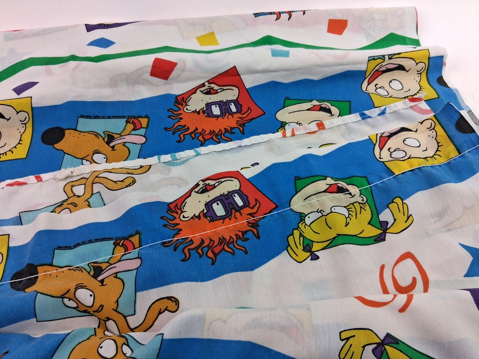 Rugrats Twin Flat Sheet & Pillow Case Set Pillowcase 90s Cartoons Vintage 1997