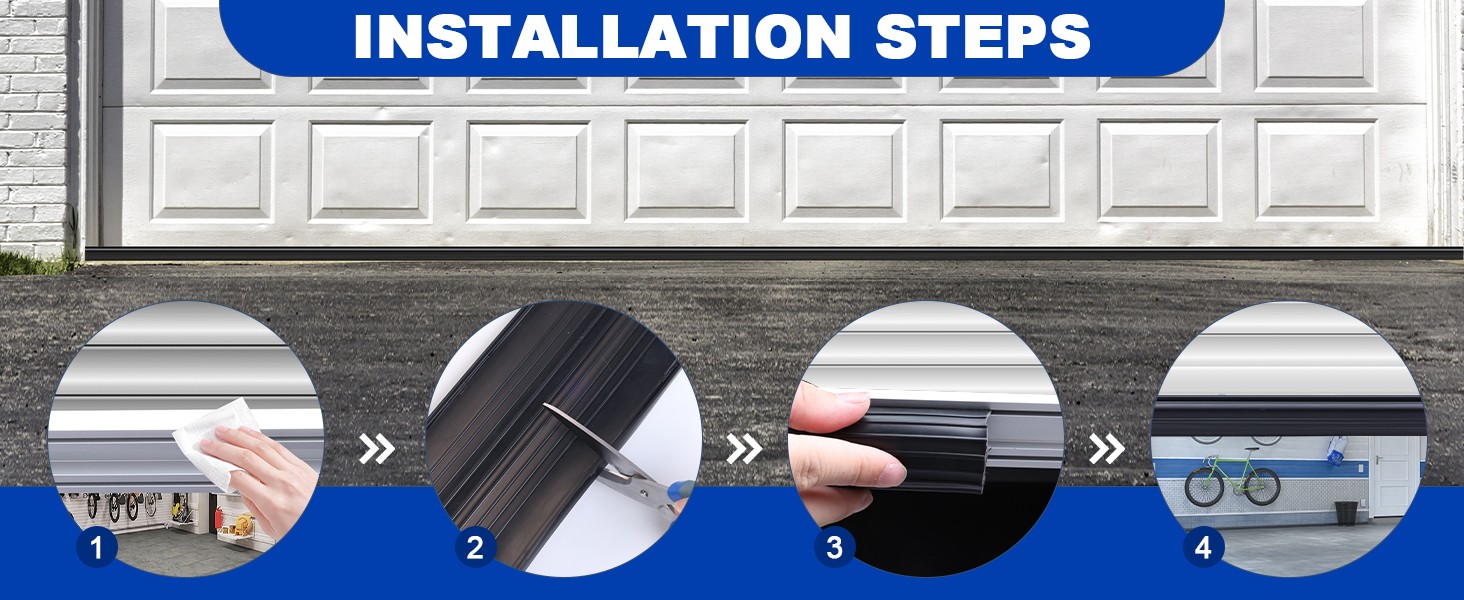 Garage Door Seals Bottom Rubber Weather Stripping 10Ft T-end