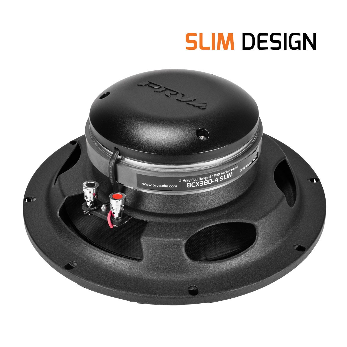 2x PRV 8" 2-Way Coaxial Full Range Speaker 380W 4 Ohm 8CX380-4 SLIM Pro Audio