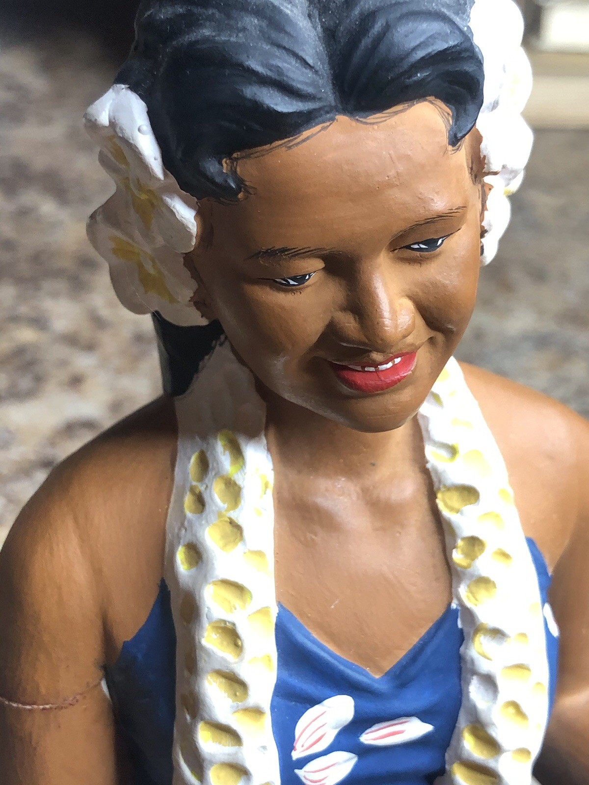 Very Rare 1950’s Hakata Urasaki Hawaii Hula Doll With IPU Made In Japan Damaged