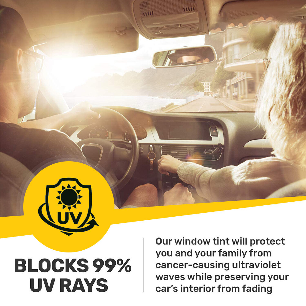 Universal Windshield Banner Matte Black Vinyl Decal Sun Strip 60"x10"