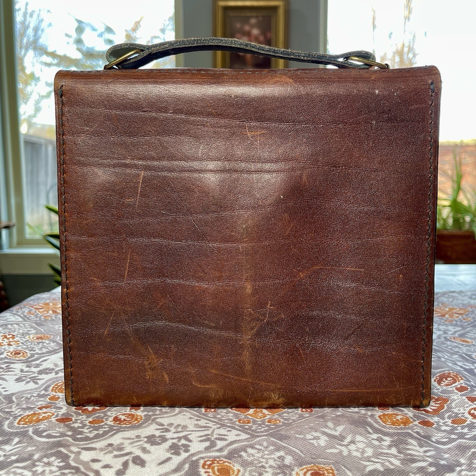 Vtg Bosca Travel Bar Set: Leather Case 2 Flasks Shot Glass Bottle Opener Stirrer