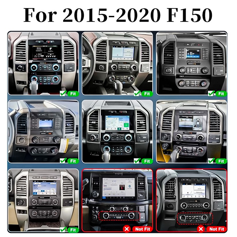 12.1" CarPlay Wireless GPS Navigation HD Display Radio for Ford F-150 2016-2021