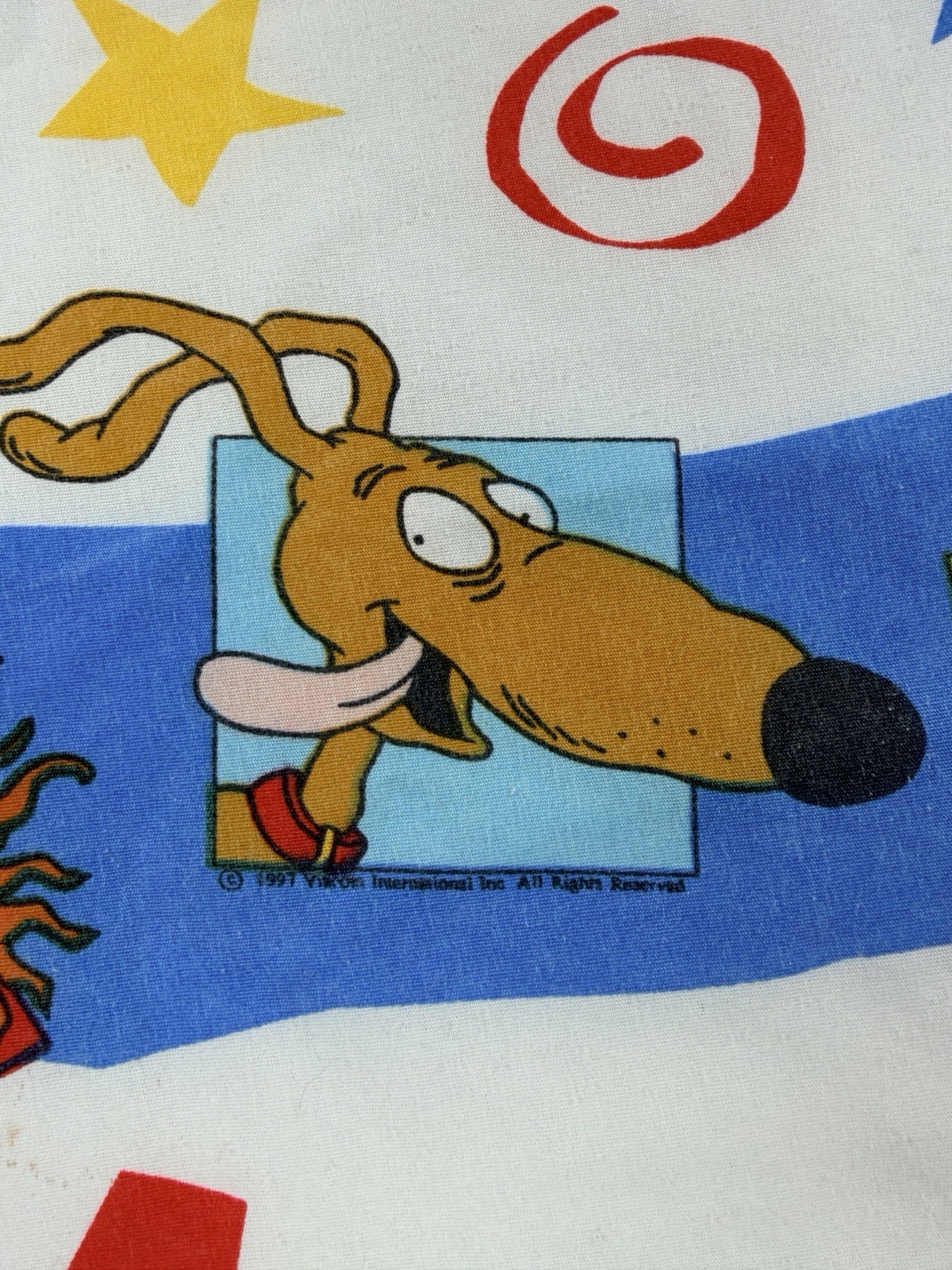 Vintage 1997 Springs Rugrats Cartoon Character Twin Size Flat Sheet Nickelodeon