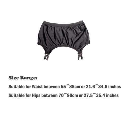 NEW Fashion Black Garter Oily Glossy Stretchy Skirt with 4 Straps Suspender Belt