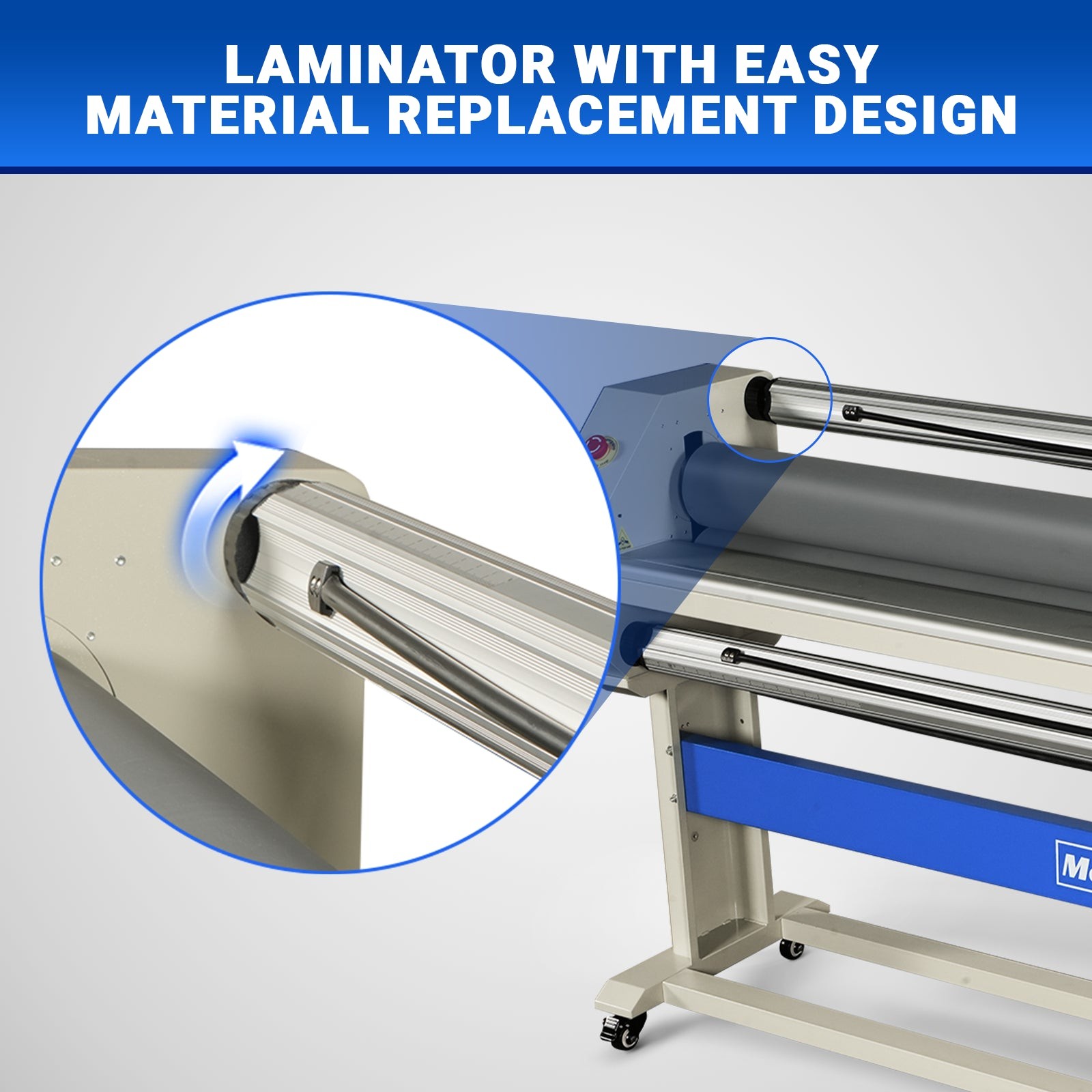 MechMaxx 63" Manual/Electric Cold Laminator w/ Lift & Stand for Vinyl,1600-C3Pro
