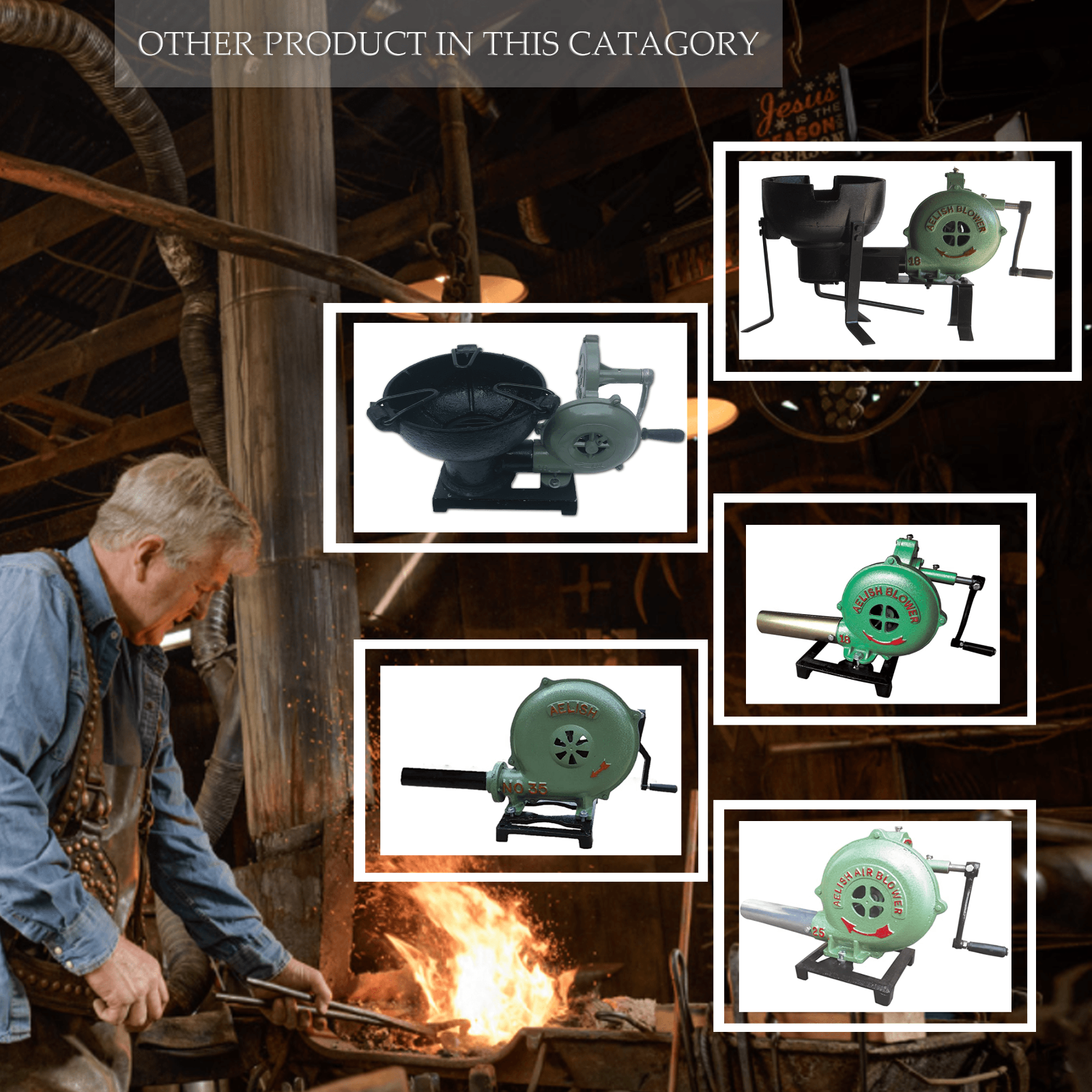 Blacksmith's Large Forge Furnace with Hand Blower Pedal Type Handle Fan Vintage