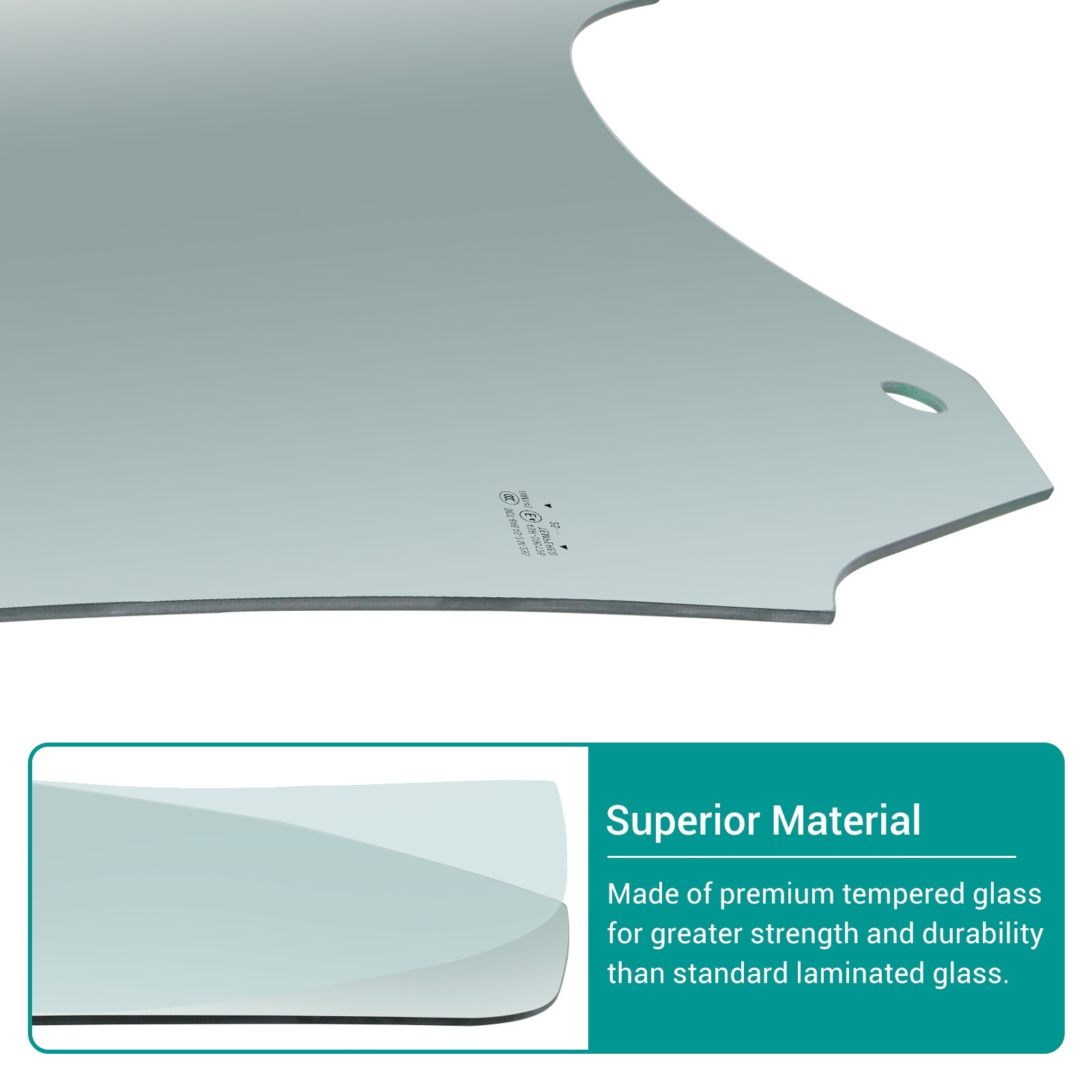 Right/Passenger Side Front Door Window Glass For 2020-2025 Tesla Model Y 4 Door