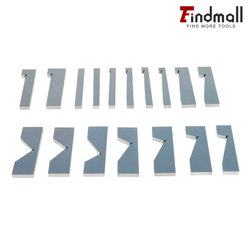 17 Pcs Hardened Steel Precision Angle Block 1/4 to 45 Degree Set Accuracy .0003"