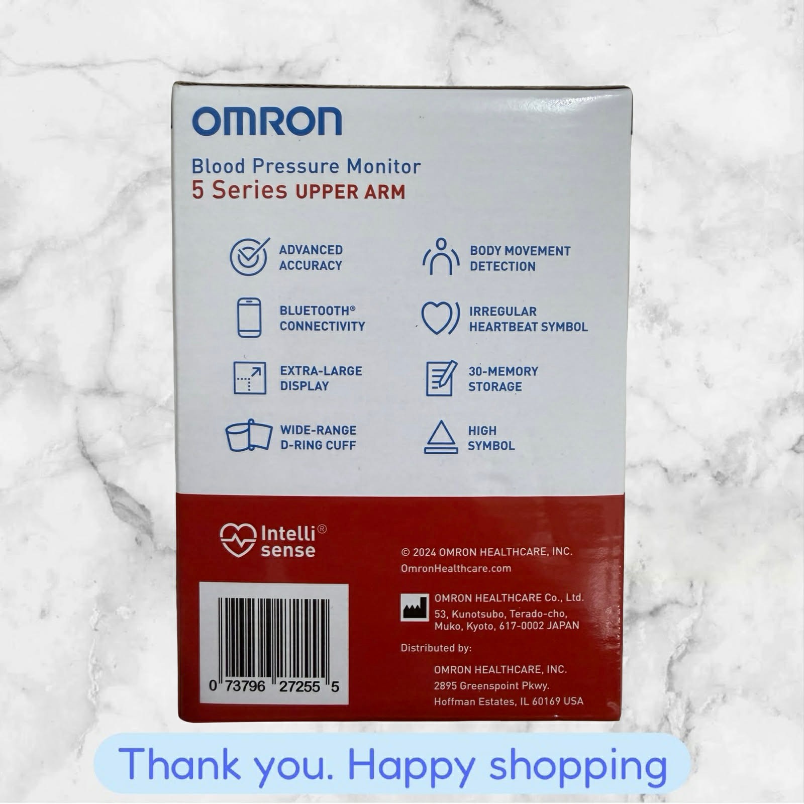 Omron 5 Series Upper Arm Blood Pressure Monitor Model BP7255 NEW SHIPPING