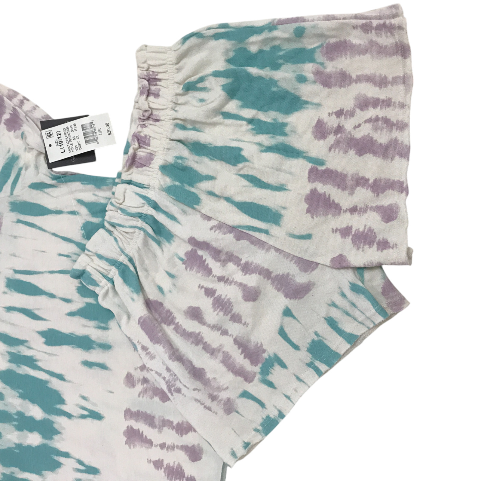 Grayson Threads Kids Girls Size L 10-12 T-Shirt & Shorts Set Tie Dye Purple/Aqua