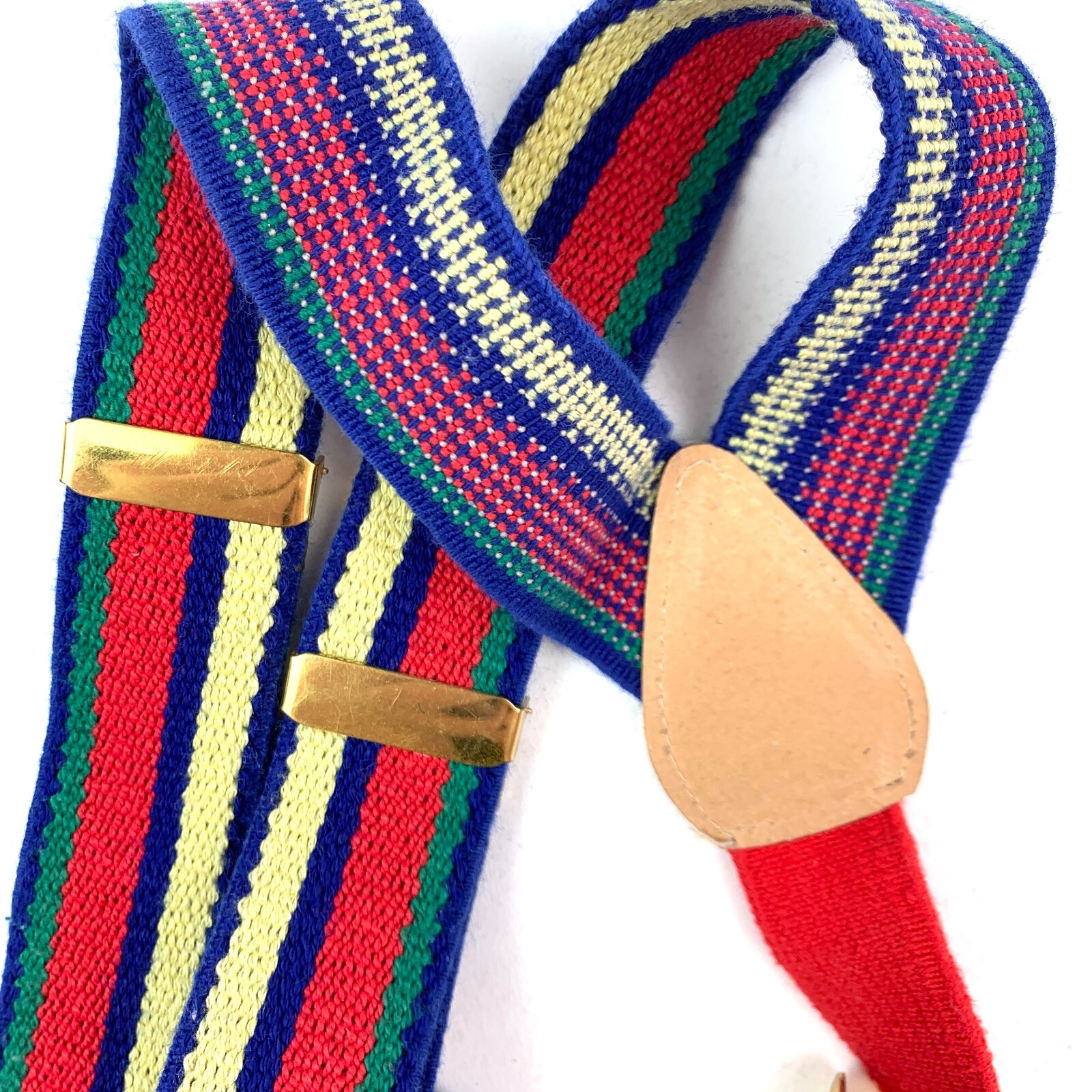 Vintage Striped Soccer Ball Boys Adjustable Suspenders