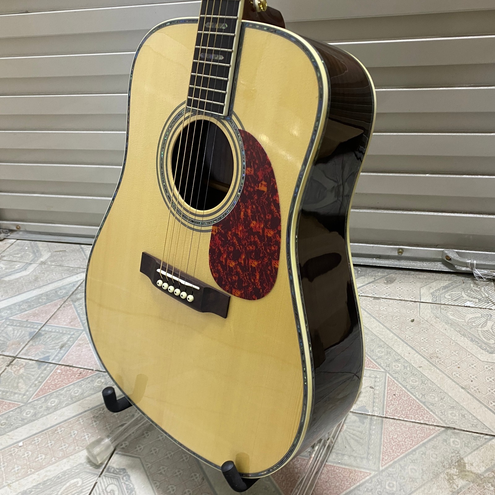 US stock ! D45 ACOUSTIC GUITAR with EQ Abalone Inlay 20 frets