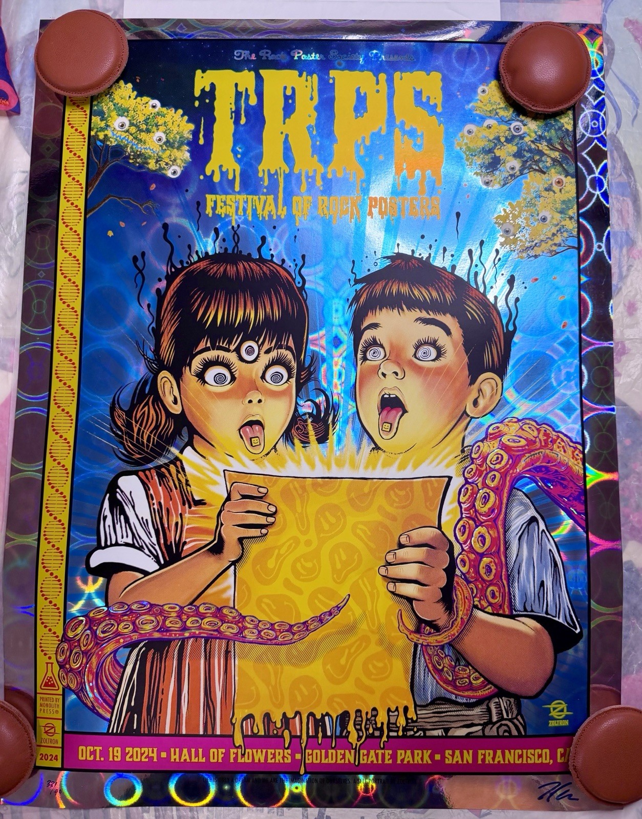 Zoltron TRPS HOLOFOIL Poster Festival of Rock Posters 2024 San Francisco AP/40