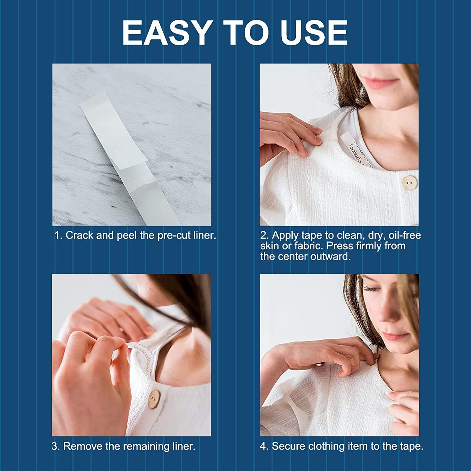 Double Sided Tape for Clothes Body Fashion Skin Tape Strong Transparent