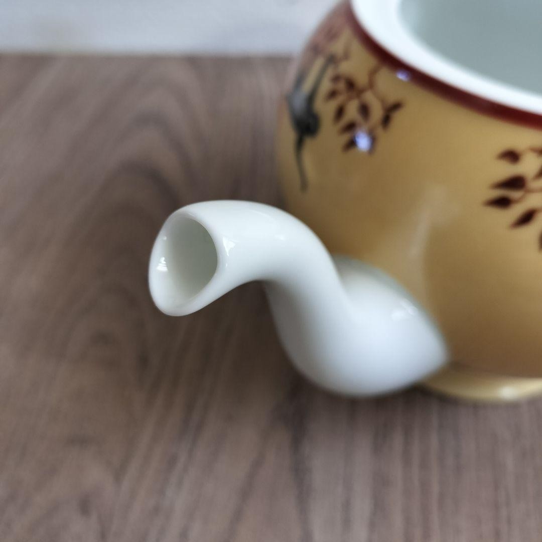 Hermes Paris Tea Pot Africa Orange Porcelain Tableware near mint gift