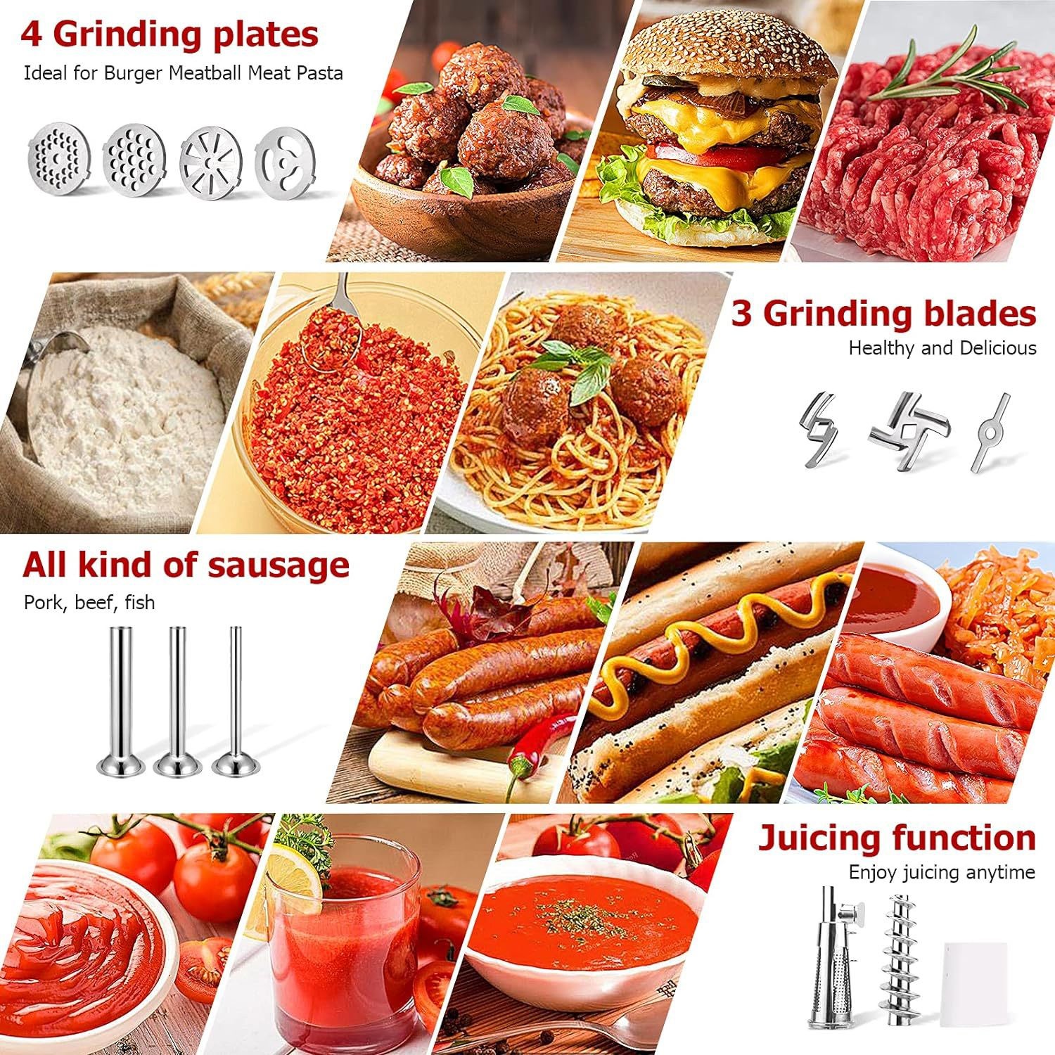 Meat Grinder Attachment for KitchenAid Stand Mixer Food Grinder for Kitchen Aid