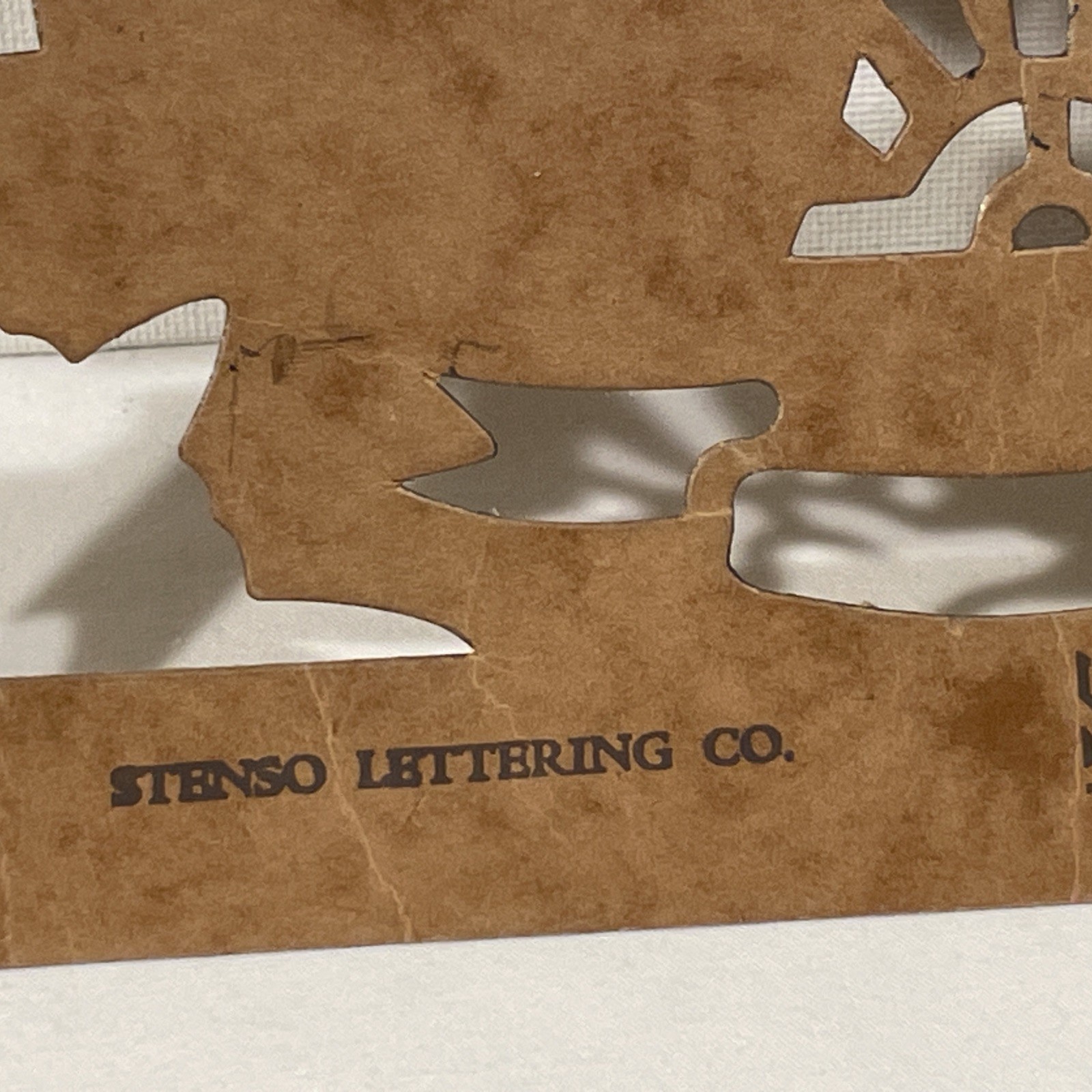 Vintage 1960’s Stenso Lettering Co - Lettering Guide Stencil No. 12, 1/2 Inch