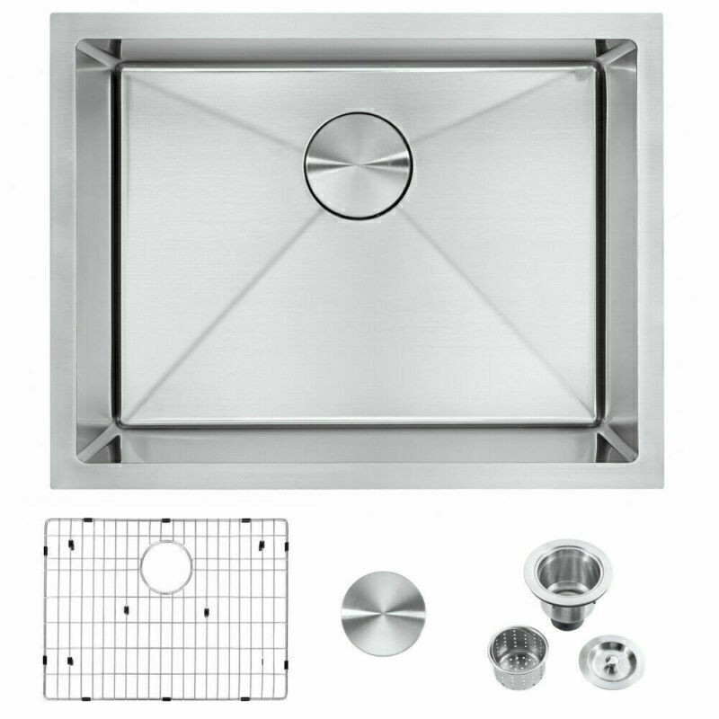 Kitchen Sink Single/Double Bowl Undermount Washing Basin 304 Stainless Steel US