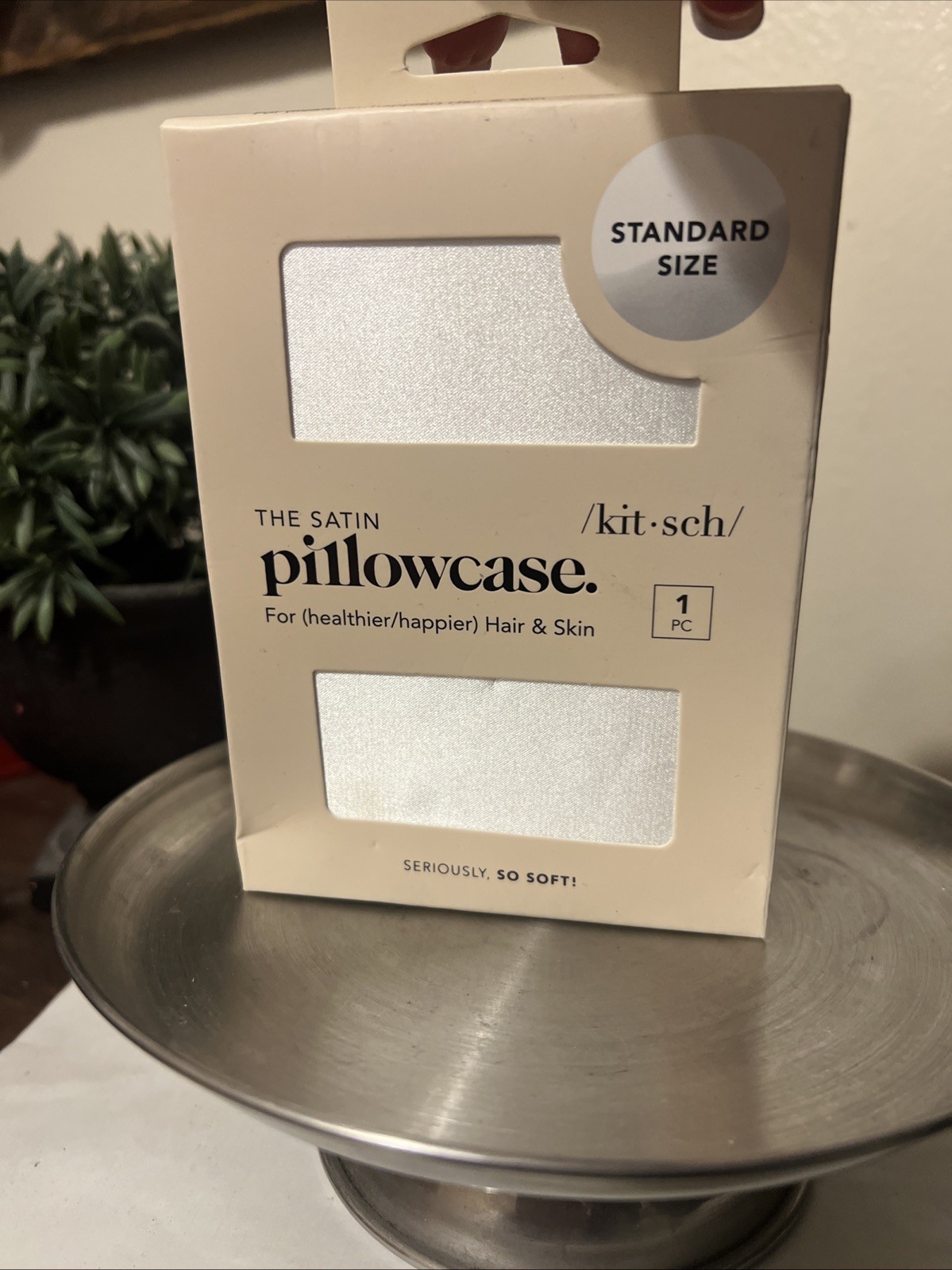 Kit•sch The Satin Pillowcase Ivory Standard Size 26”x19” Kitsch