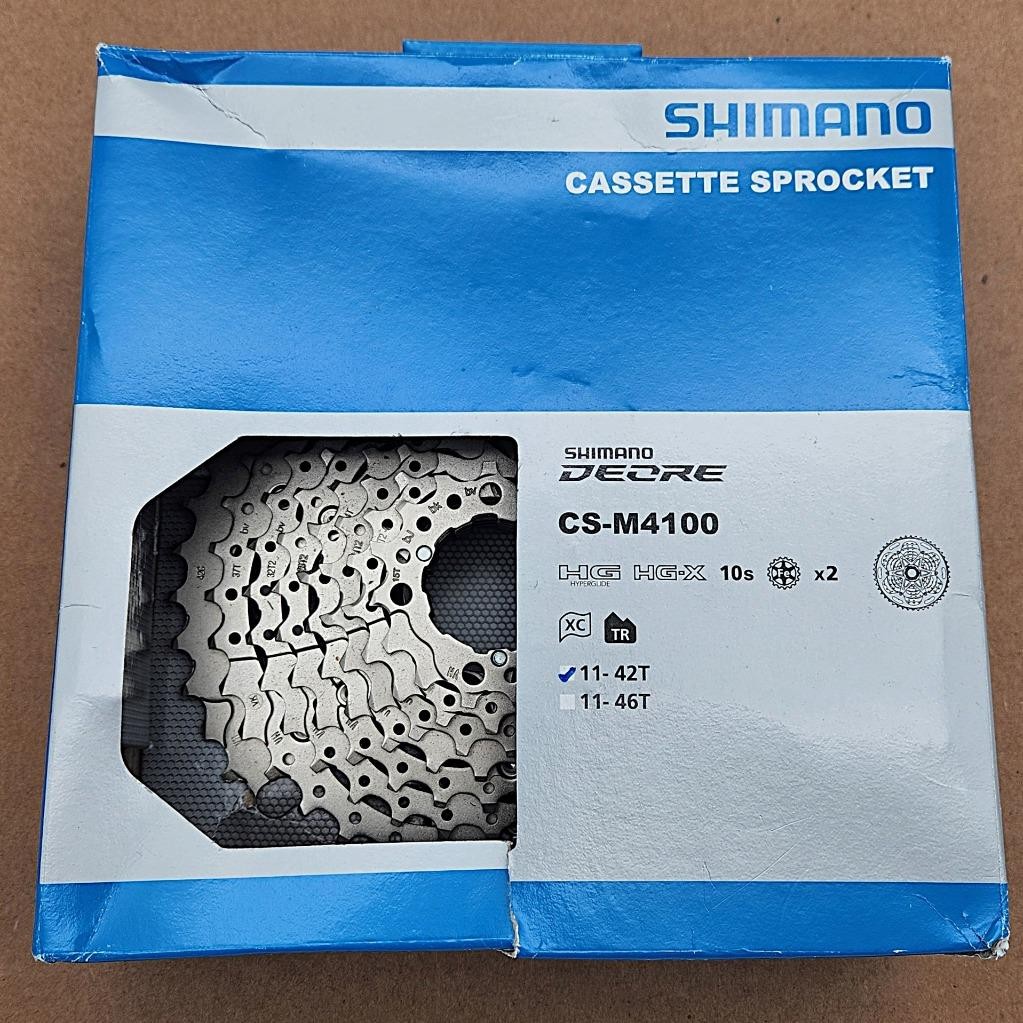 Shimano Deore M4100 10-Speed 11-42T Bicycle Cassette Silver OPEN PACKAGE