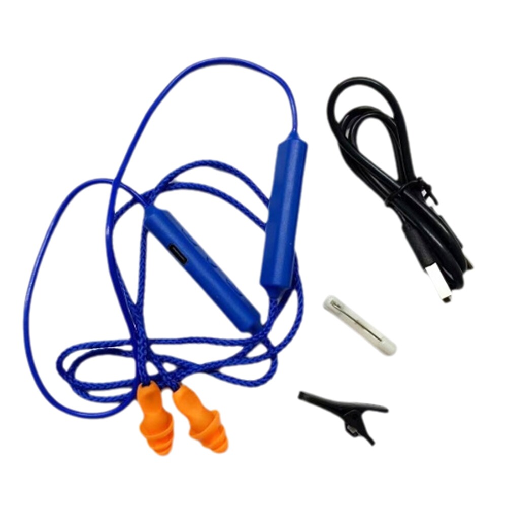 2-Set Blue Ear Plugs Bluetooth Earphone For Work, Noise Suppression, Hearing HOT