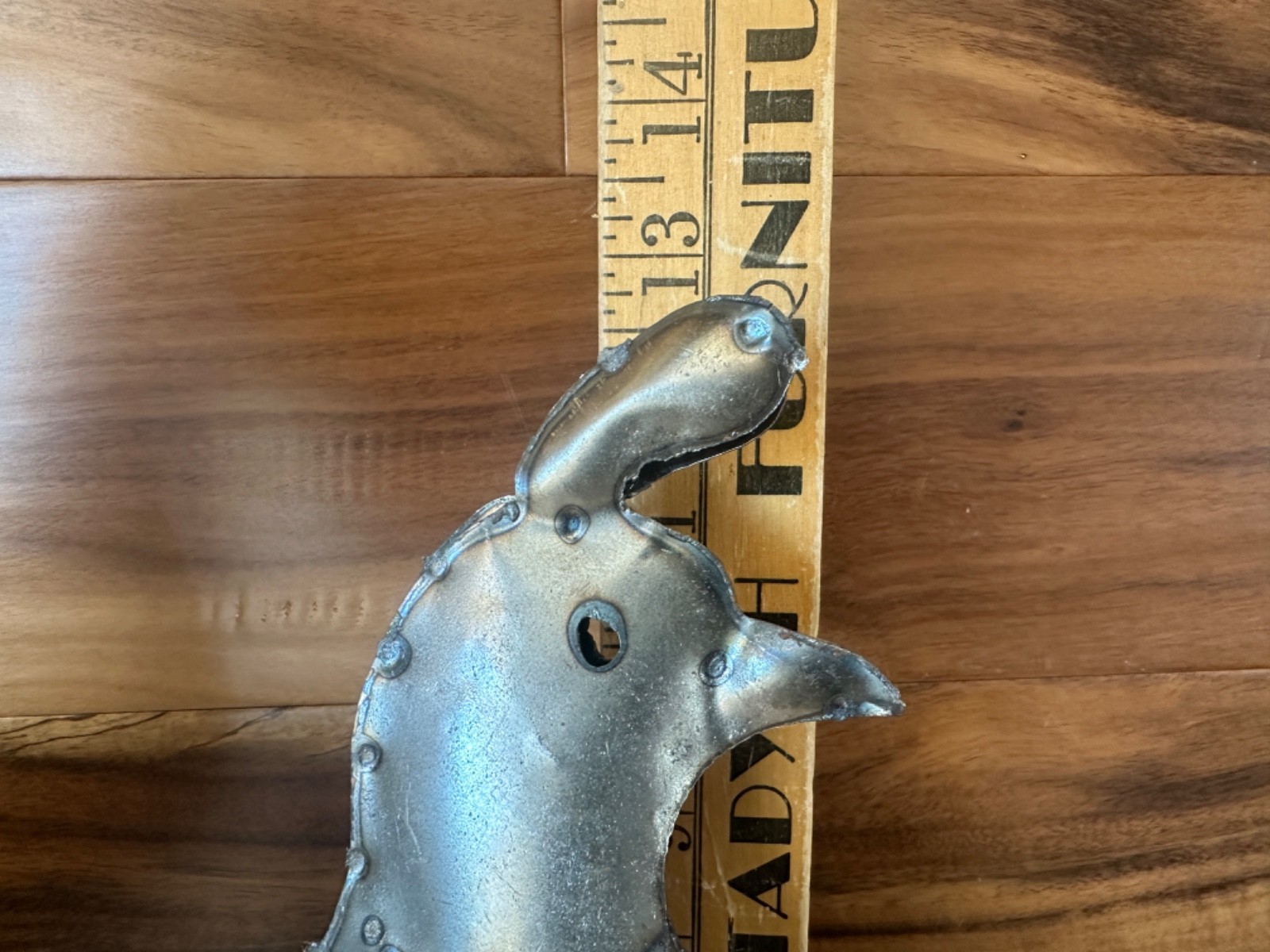 Handcrafted Rustic Metal Quail Yard Art