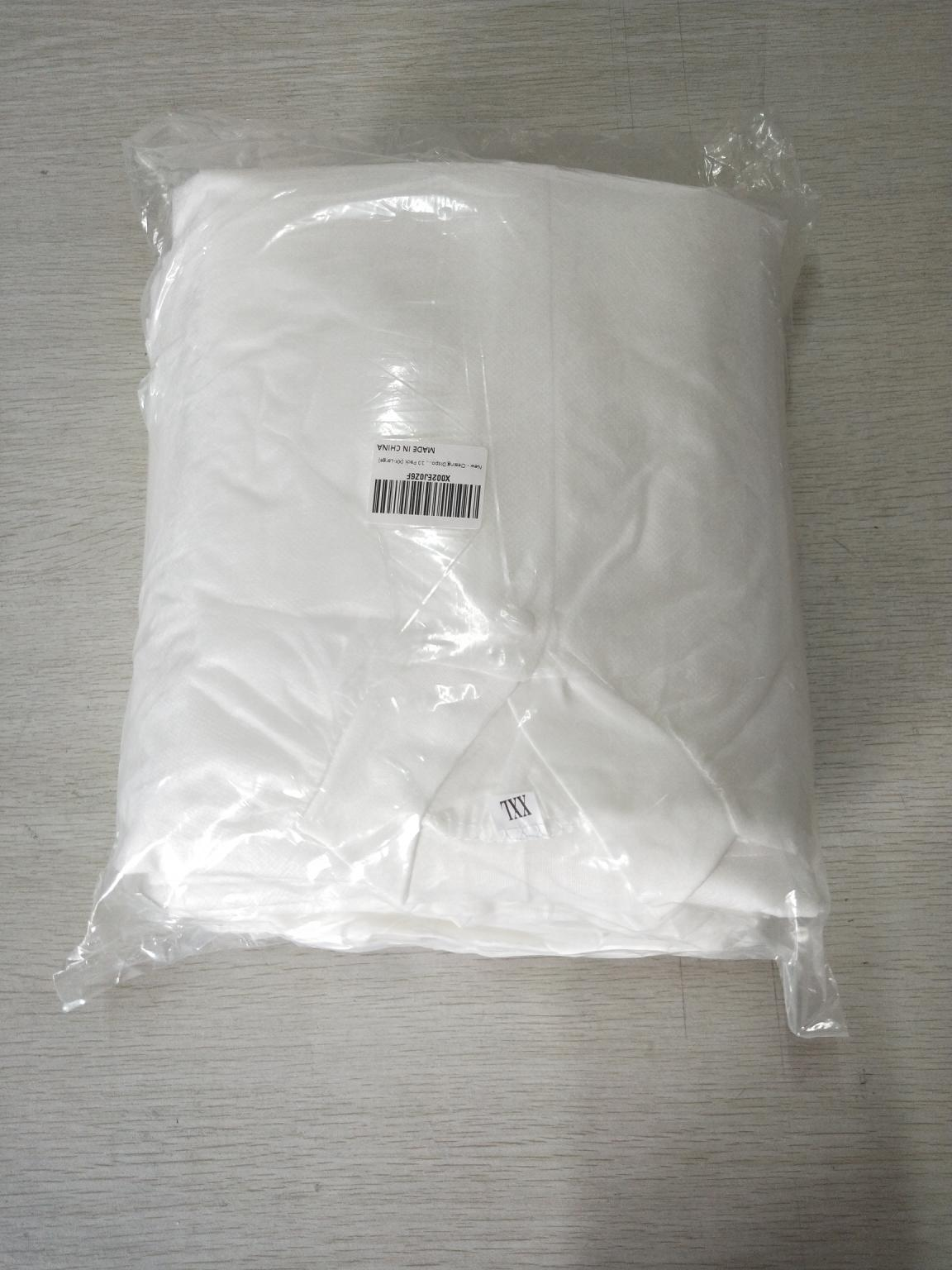 Case of 50 Disposable Lab Coats 2 Pockets w/ Knitted Cuffs Collar (S-2XL)