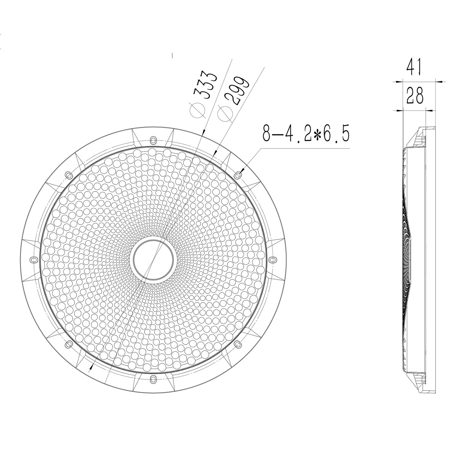 Recoil SG-12 12-Inch High Excursion Black Steel Mesh Subwoofer Grille