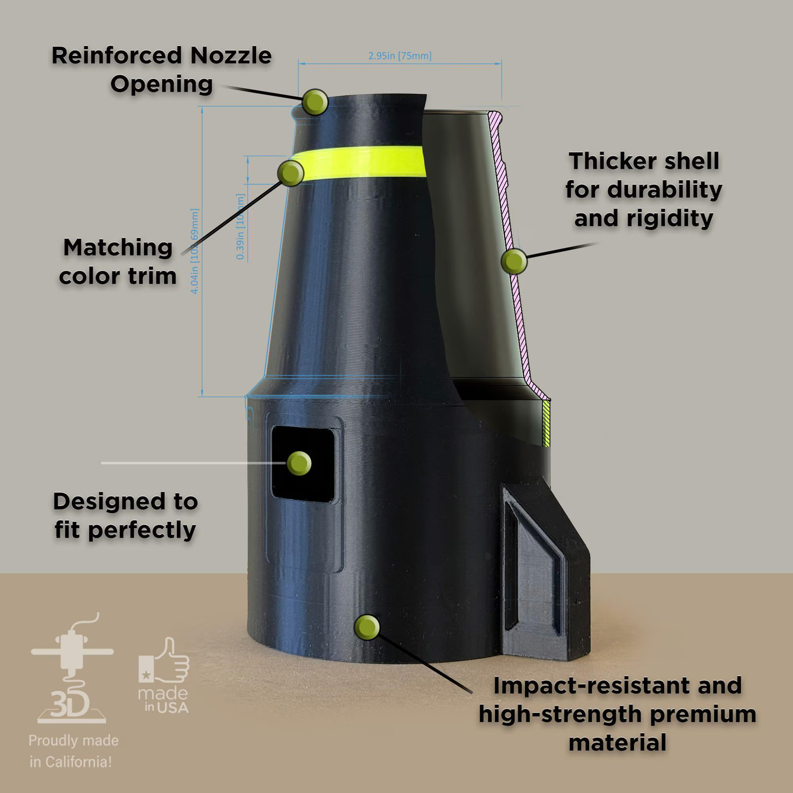 RYOBI 18V ONE+ Blower Nozzle – 3D Printed Airflow Attachment