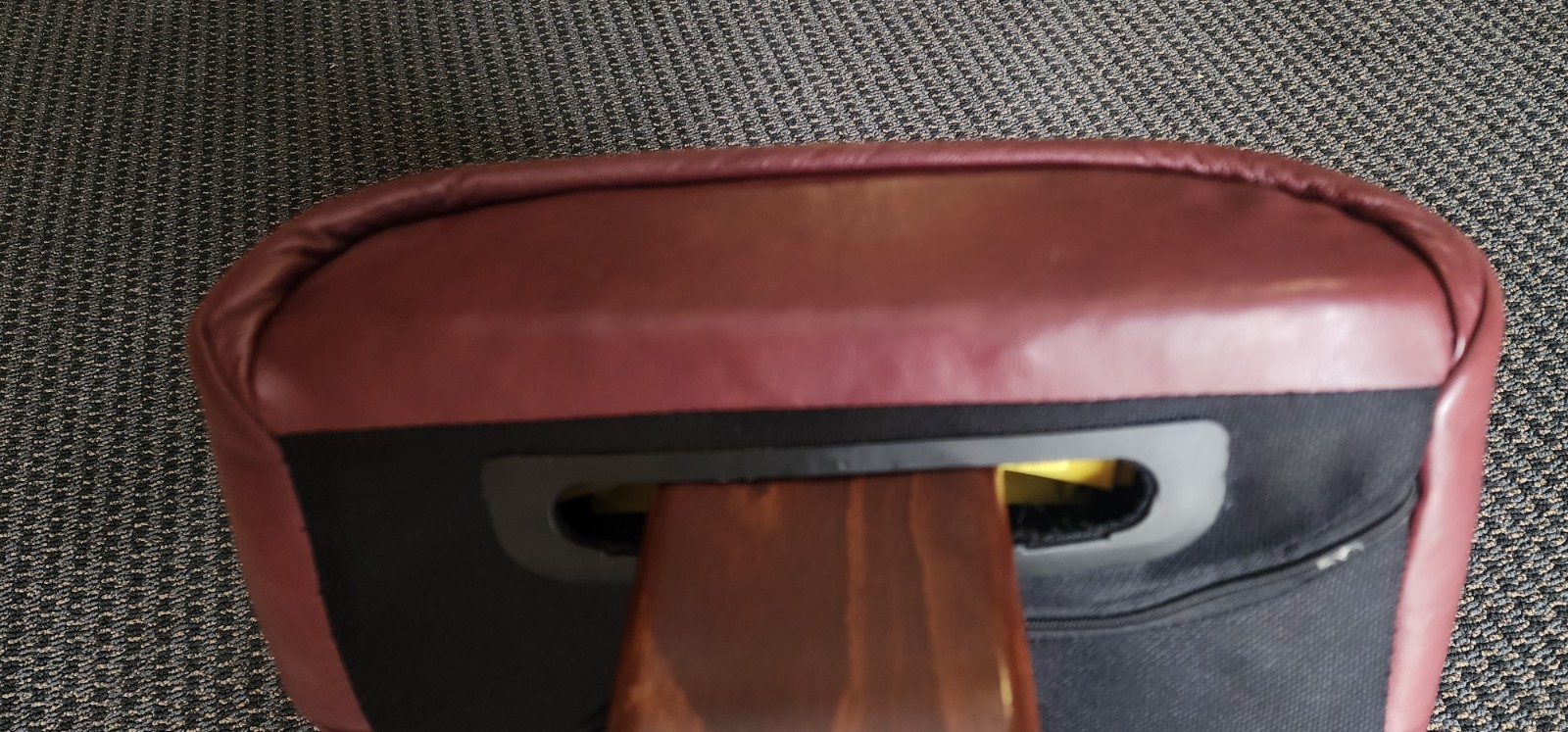 Ekornes Stressless Paloma Burgundy Leather Adjustable Ottoman, Great Condition