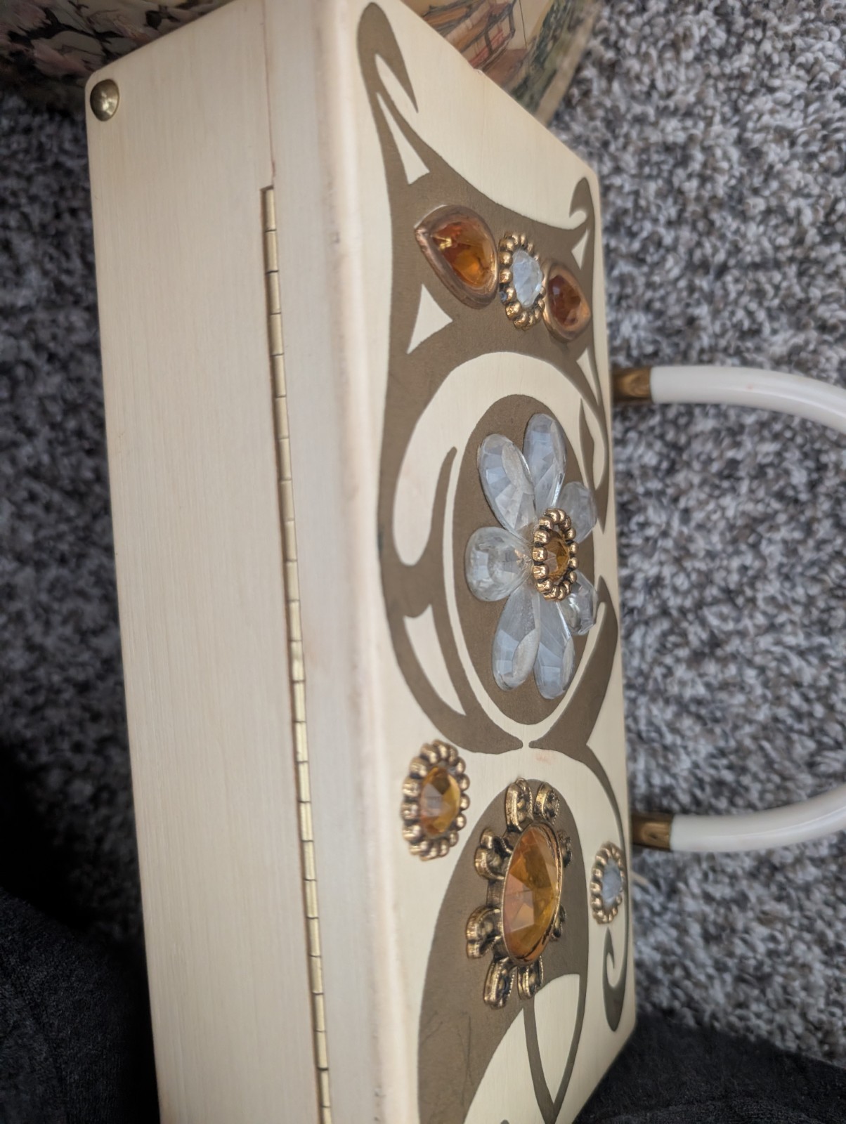 Rockabilly Enid Collins Original Box Bag Love Design Jeweled Handbag