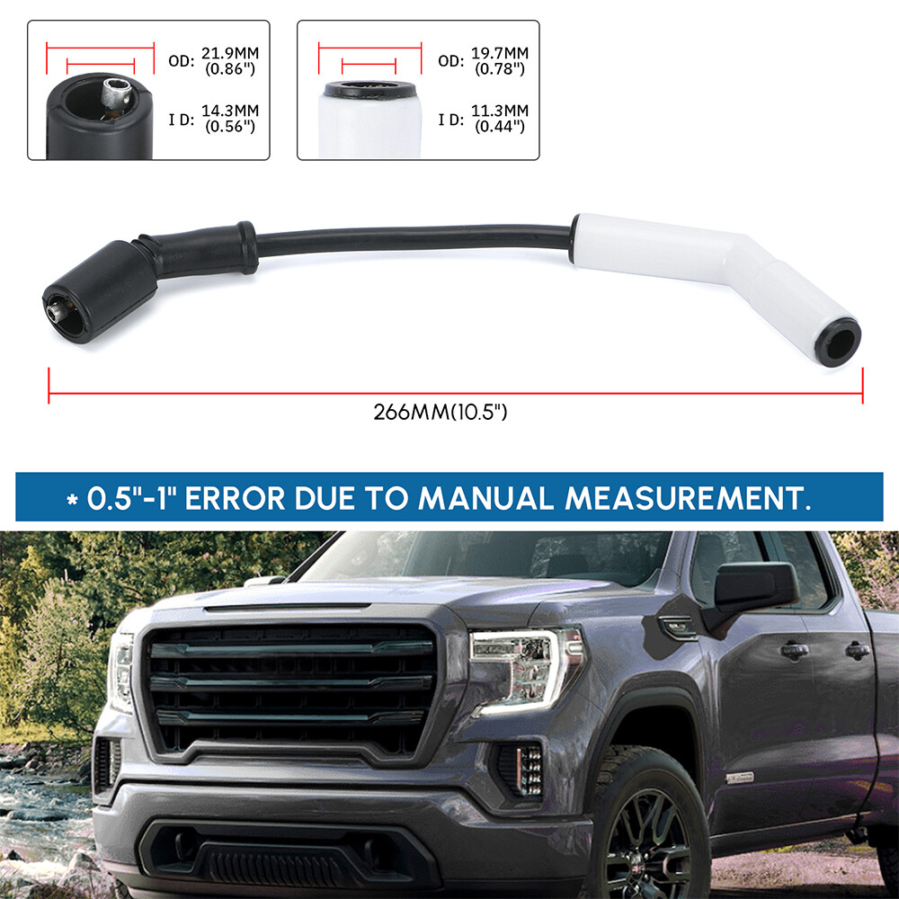 For LS GM Gen LS3 LS4 LS7 8mm Spark Plug Wires High Temp Ceramic 45 Degree Ends