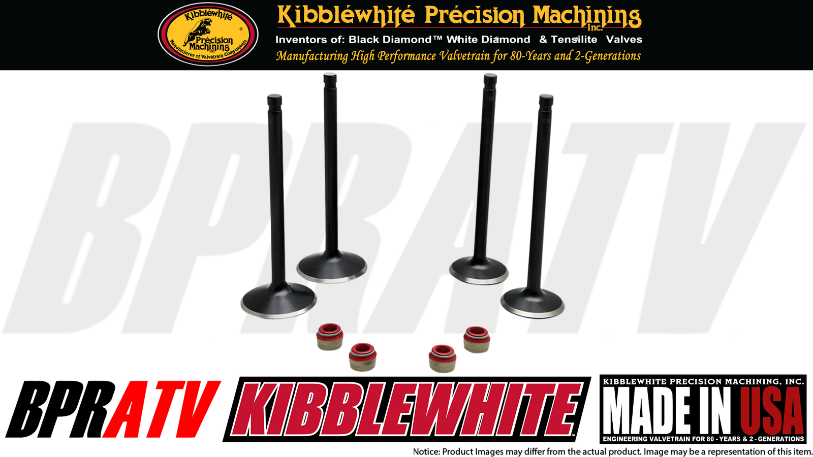 13-18 KTM 450 SX-F SXF 450 Kibblewhite Intake Valves Exhaust Valve Kit RED Seals