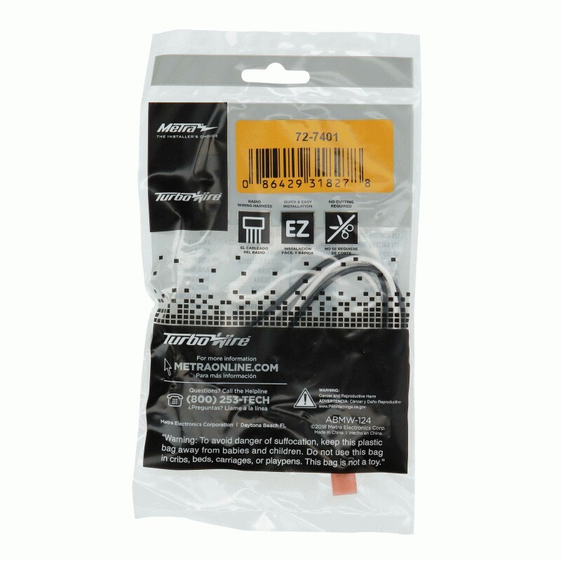 METRA 72-7401 / CAR SPEAKER ADAPTER HARNESS FOR SELECT NISSAN VEHICLES (PAIR)