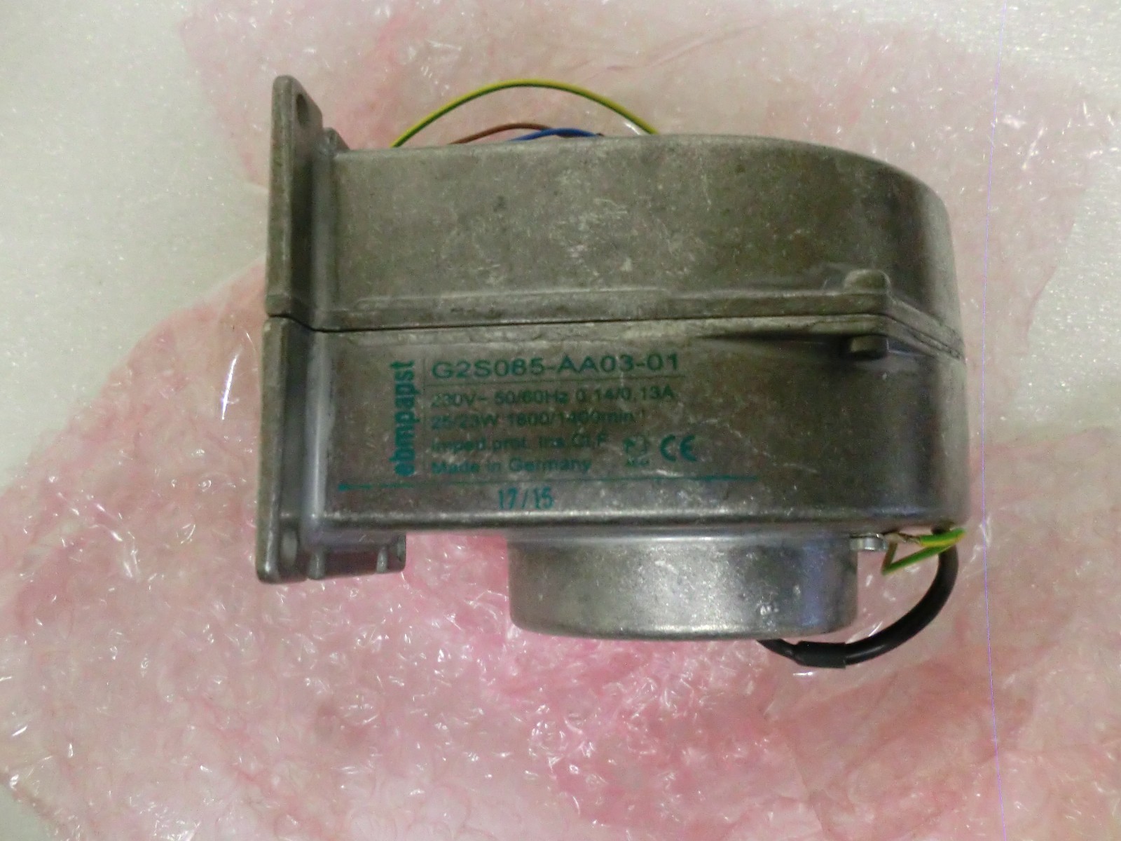 ebmpapst G2S085-AA03-01 Centrifugal Fan Blower 85mm 250VAC 31CFM 03329-2-2517