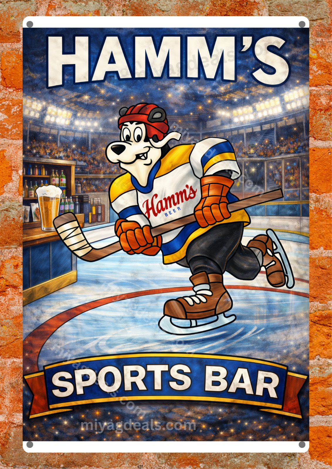 Yuengling Black & Tan Pin-Up Style Metal Sign Bar Man Cave Wall Decor Read Des