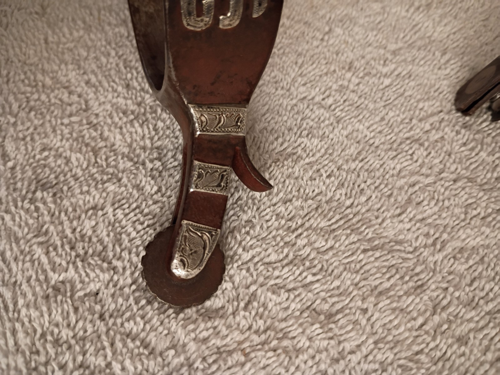 Nice Vintage Kurtis Rudelbach Hand Made Western Spurs Sterling Silver Mounted